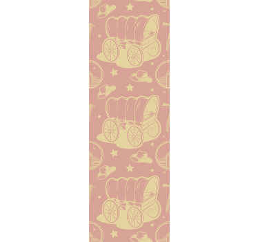Papier peint chambre enfant cow-boy et chariots - TenStickers
