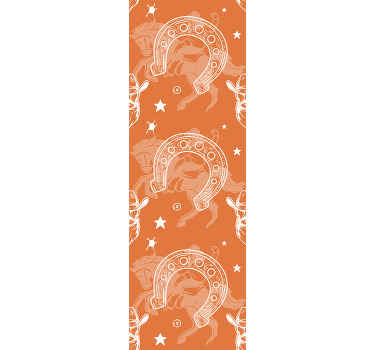 Papel pintado infantil herraduras de vaquero - TenVinilo