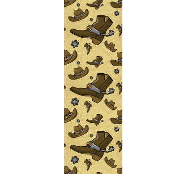Jahrgang Tapete cowboystiefel-muster - TenStickers