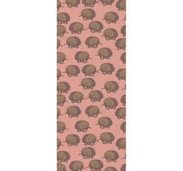 Papel tapiz animales motivo de erizo rojo - TenVinilo