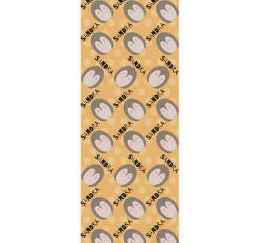 Papel tapiz bebé patrón de erizo personalizado - TenVinilo