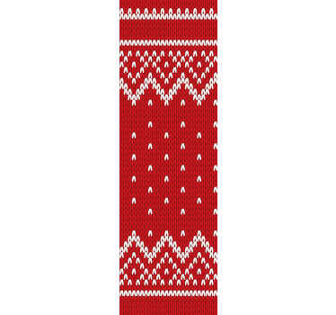 Behang rood Typisch kerstpatroon - TenStickers