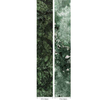Papel de parede com textura de mármore verde que descreve riscas verticais de camadas de mármore em mistura verde em trânsito. Feito com material de alta qualidade.