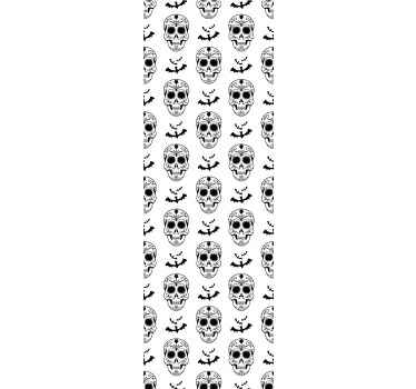 Tapete Halloween schädel und fledermäuse - TenStickers