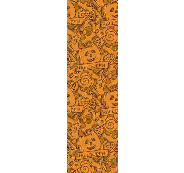 Flagermus, græskar og orange tapet - TenStickers