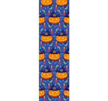 Papel pintado infantil calabazas de Halloween - TenVinilo