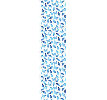 Papel tapiz mariposas motivo azul y blanco - TenVinilo