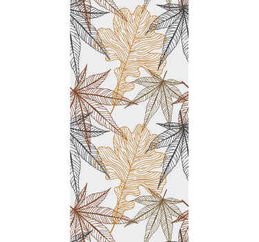 Listy v spálni tapety v retro štýle - Tenstickers