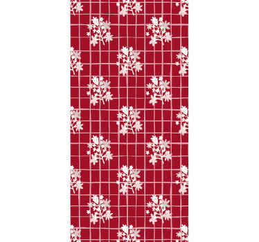 Flower Mosaic Pattern floral wallpaper - TenStickers