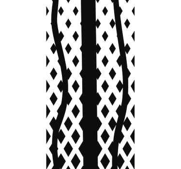 Papel pintado moderno rayas y puntos negros - TenVinilo