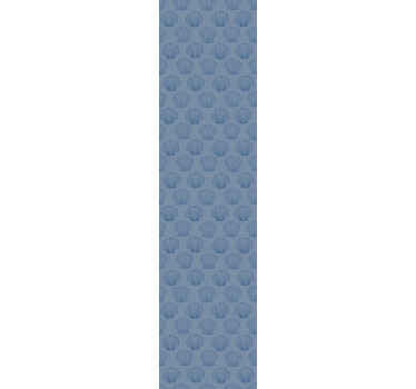 Papel de parede azul com conchas, decoração perfeita para sala de jantar. Em vinil de alta qualidade e fácil de aplicar na parede.