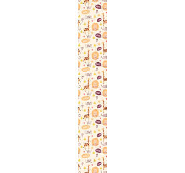 Papier peint chambre enfant bébés girafes de la jungle - TenStickers