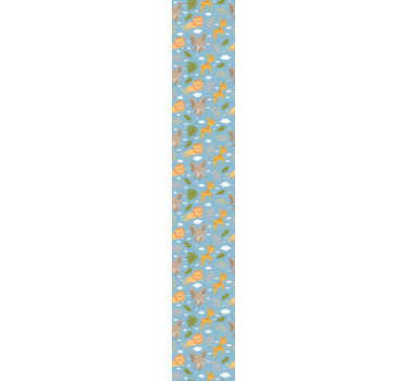 Blue background with animals Animal Wallpaper - TenStickers