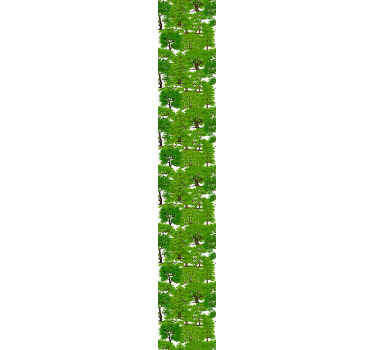 Papel tapiz árboles patrón de bosque realista - TenVinilo