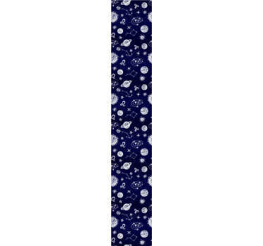 Papel pintado infantil azul de planetas - TenVinilo