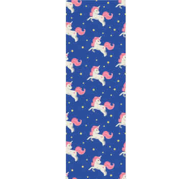 Unicorn on the blue backgrounds wallpaper - TenStickers