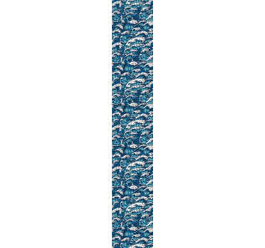 Dynamic Ocean Waves fish wallpaper - TenStickers