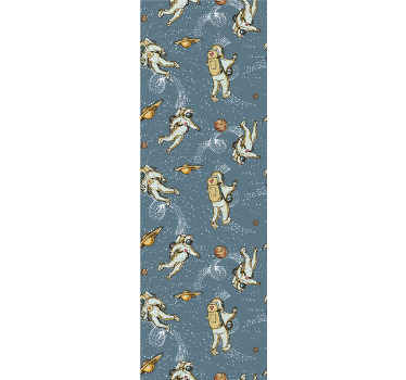 Papier peint chambre enfant astronaute et planètes - TenStickers