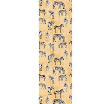 This zebra and palm patterned wallpaper is suitable to decorate children room and it can also be decorated on other rooms in a house.