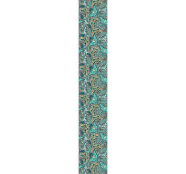 Dê uma segunda olhada neste papel de parede calmo e luxuoso de borboletas em tons de verde e azul e você sabe por que deve comprá-lo para sua casa.