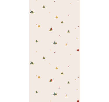 Elegantní vánoční stromky tapeta do obývacího pokoje - TenStickers