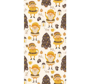 Papel pintado navidad amigos del bosque - TenVinilo