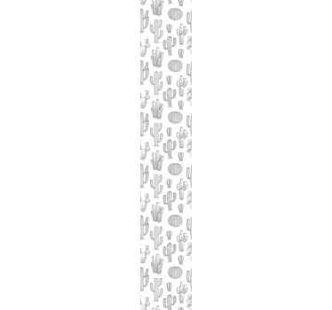 Papel pintado retro Cactus y flores estilo vintage - TenVinilo