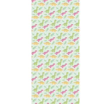 恐竜 壁紙 パステルカラーの恐竜模様 - TENSTICKERS