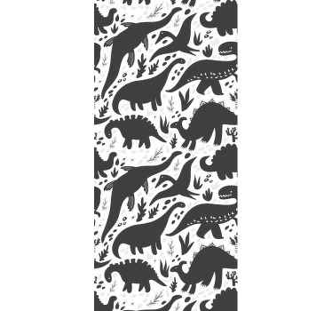 恐竜 壁紙 遊び心のある恐竜のシルエット - TENSTICKERS