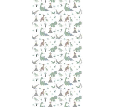 Dinosaurmontasje dinosaur tapet - Tenstickers