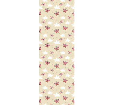 Papel tapiz mariposas patrón de mariposas - TenVinilo