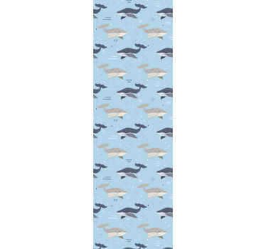 Tapete za zid  životinjske interijer s uzorkom kitova - TenStickers