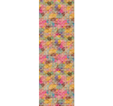 Ziegel Tapete buntes ziegelmosaik - TenStickers