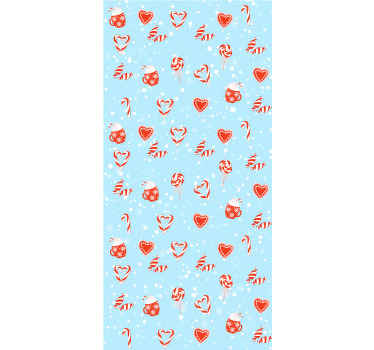 Festive Sweet Treats christmas wallpaper - TenStickers