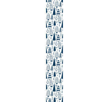 Modern trees Christmas wallpaper - TenStickers