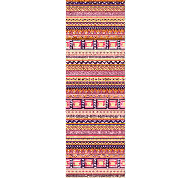 Brightly coloured tribal pattern Art Wallpaper - TenStickers