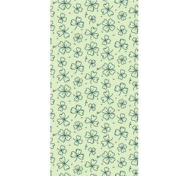 Shamrock pattern leaf wallpaper - TenStickers