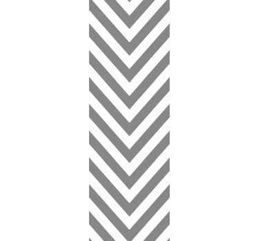 Papel pintado rayas Chevron gris y blanco - TenVinilo