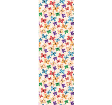Papel tapiz mariposas juego de mariposas coloridas - TenVinilo