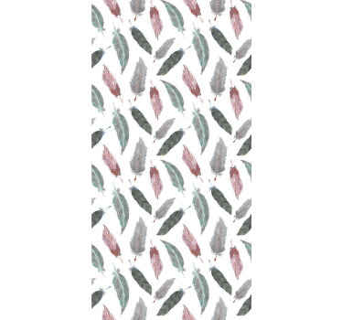 Feathers soft colours modern wallpaper - TenStickers