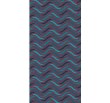 Modernit siniset aallot Raitatapetti - Tenstickers