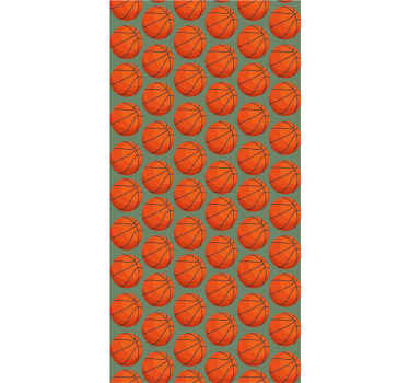papel pintado infantil Fondo de baloncesto verde - TenVinilo