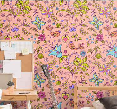 墙纸装饰 花鸟图案 - TenStickers