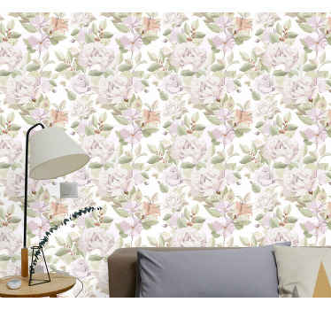 Papier peint floral ensemble de fleurs florales - TenStickers