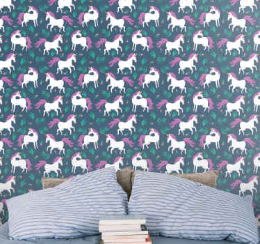 Magical Unicorns horses wallpaper - TenStickers