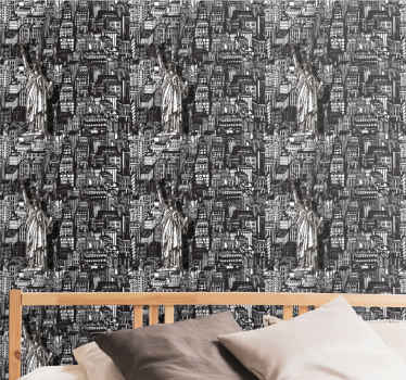 自由法令 拼贴 纽约 壁纸 - TenStickers