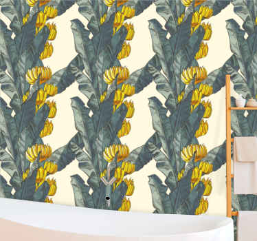 Banana Leaf Florals nature wallpaper - TenStickers