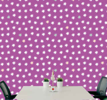 White stars for kids star wallpaper - TenStickers
