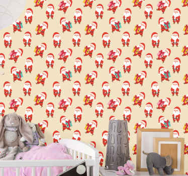 Festlige figurer juletapet - TenStickers