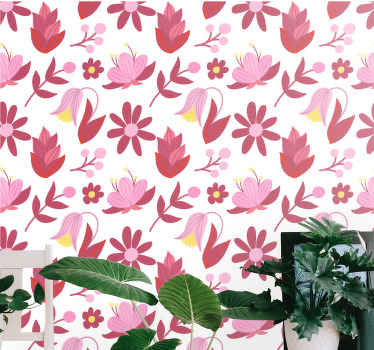 Tapete za zid Cvjetni ružičasti buket aranžman - TenStickers